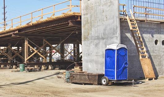 toilets at a job site to promote productivity and comfort